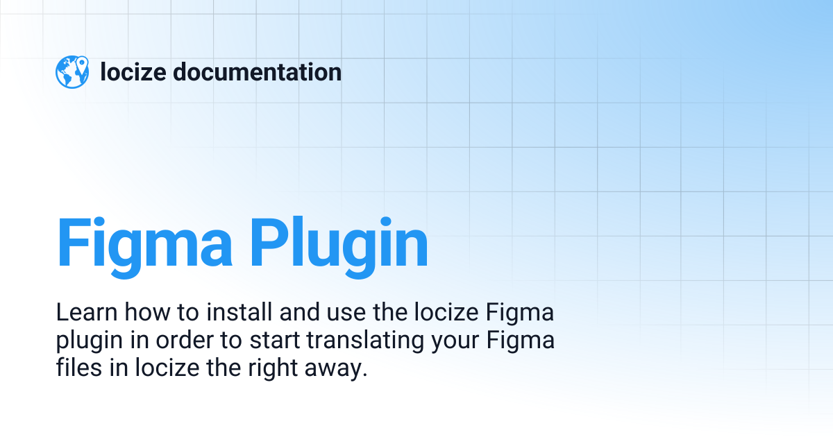 Figma Plugin | locize documentation